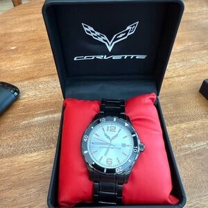Corvette Black and White Men's Watch